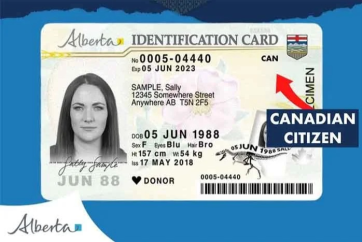 Driver's licenses in Alberta will have a citizenship indicator