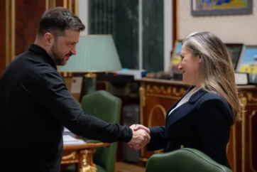 Ukrainian by origin. Zelensky appointed former Canadian Deputy Prime Minister Chrystia Freeland as advisor on economic development