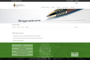 Петицію e-6866 офіційно представили в Палаті громад Канади