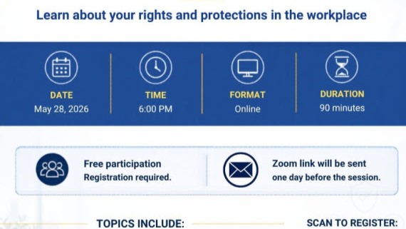 Free Online Information Session on Workers' Rights in Alberta