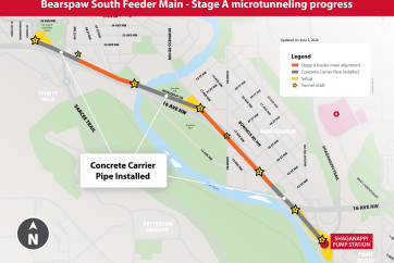 Будівництво магістрального водопроводу Bearspaw South Feeder: ключові етапи досягнуті в прокладанні мікротунелю