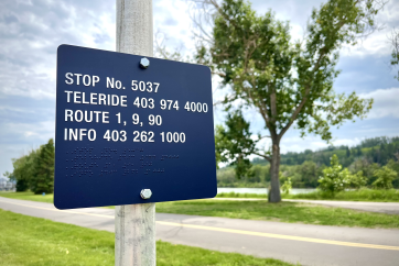 Calgary Transit Enhances Accessibility with Tactile Bus Stop Signs on Route 90